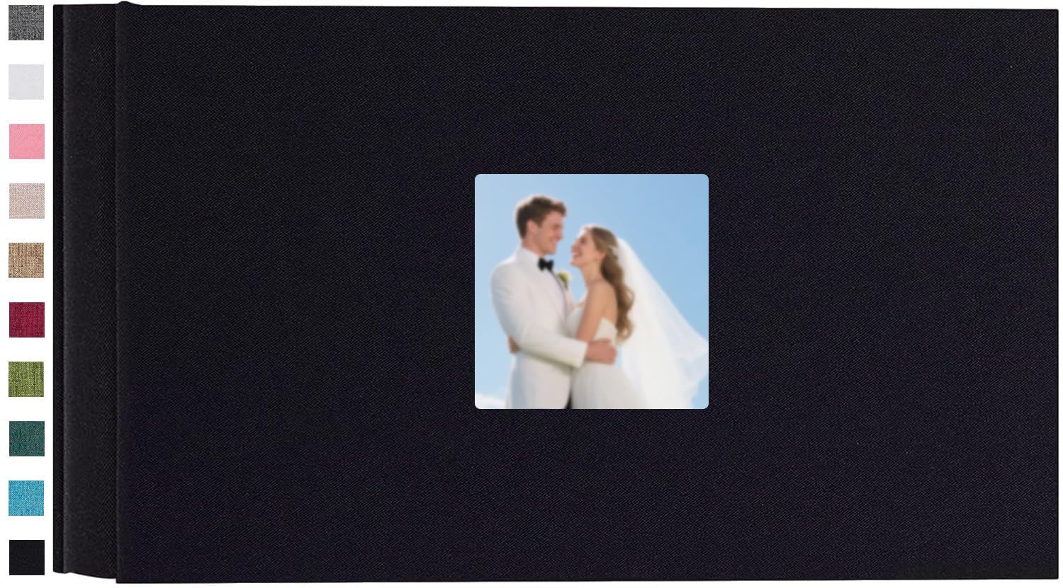 Ponping Small Photo Album 6x4 100 Photos Linen Cover Picture Photo Book for Family Wedding Anniversary Baby Vacation