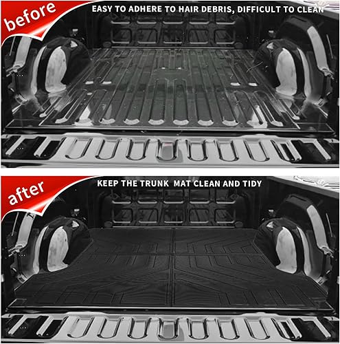 Miniatura 2 de Tapete de cama compatible con Dodge Ram 1500 2019-2024, alfombrilla de cama de 6.5 pies para todo tipo de clima, forro de cama de 6.5 pies,