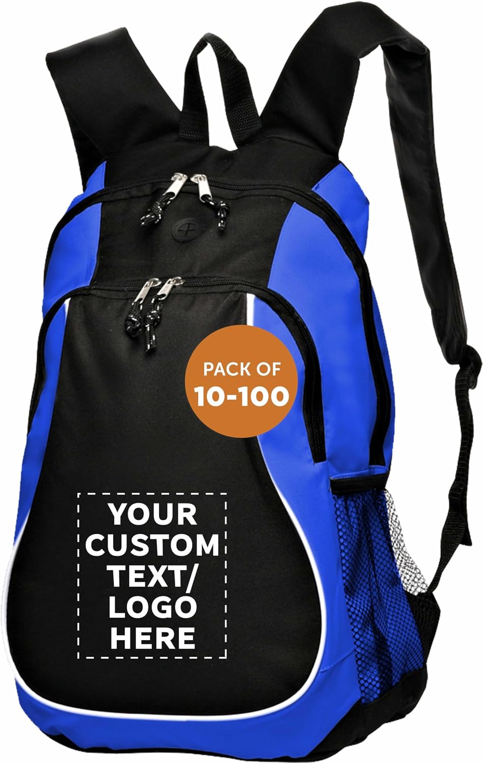 DISCOUNT PROMOS Custom Large Sports Backpacks Set of 10/50/100, Personalized Bulk Pack - Bring Everywhere You Go, Perfect for Travellers & Great for Everyday Use - Grey
