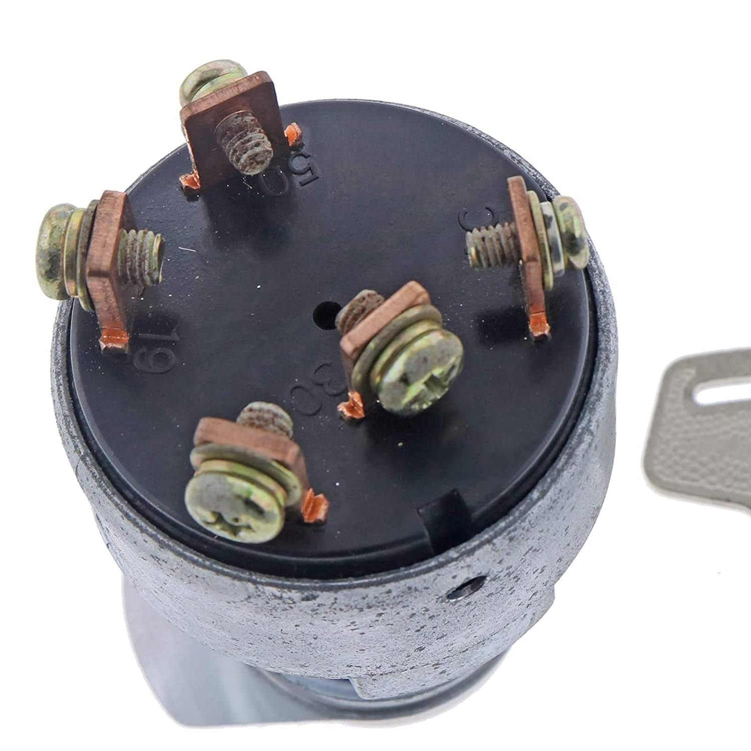 FridayParts Ignition Starter Key Switch 1E013-63590 183827 for Kubota D722 D902 D1305 V1305 Grasshopper 721 721G2 721D 721D2 321D 722D 722D2 322D 725D 325D 729 729G2 729T6 329,Silver