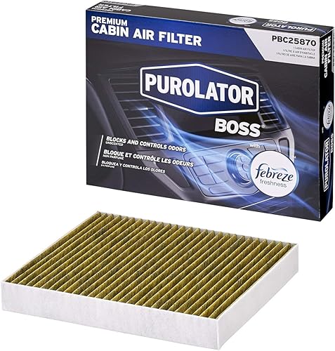 Purolator PBC25870 PurolatorBOSS - Filtro de aire de cabina prémium con frescura Febreze