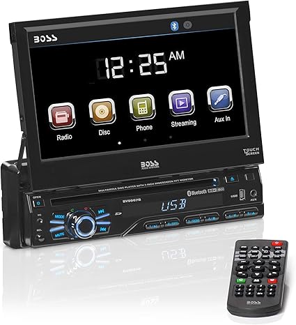 Amazon Com Boss Audio Systems Bv9967b Single Din Touchscreen Bluetooth Dvd Cd Mp3 Usb Sd Am Fm Car Stereo 7 Inch Digital Lcd Monitor Detachable Front Panel Wireless Remote Everything Else