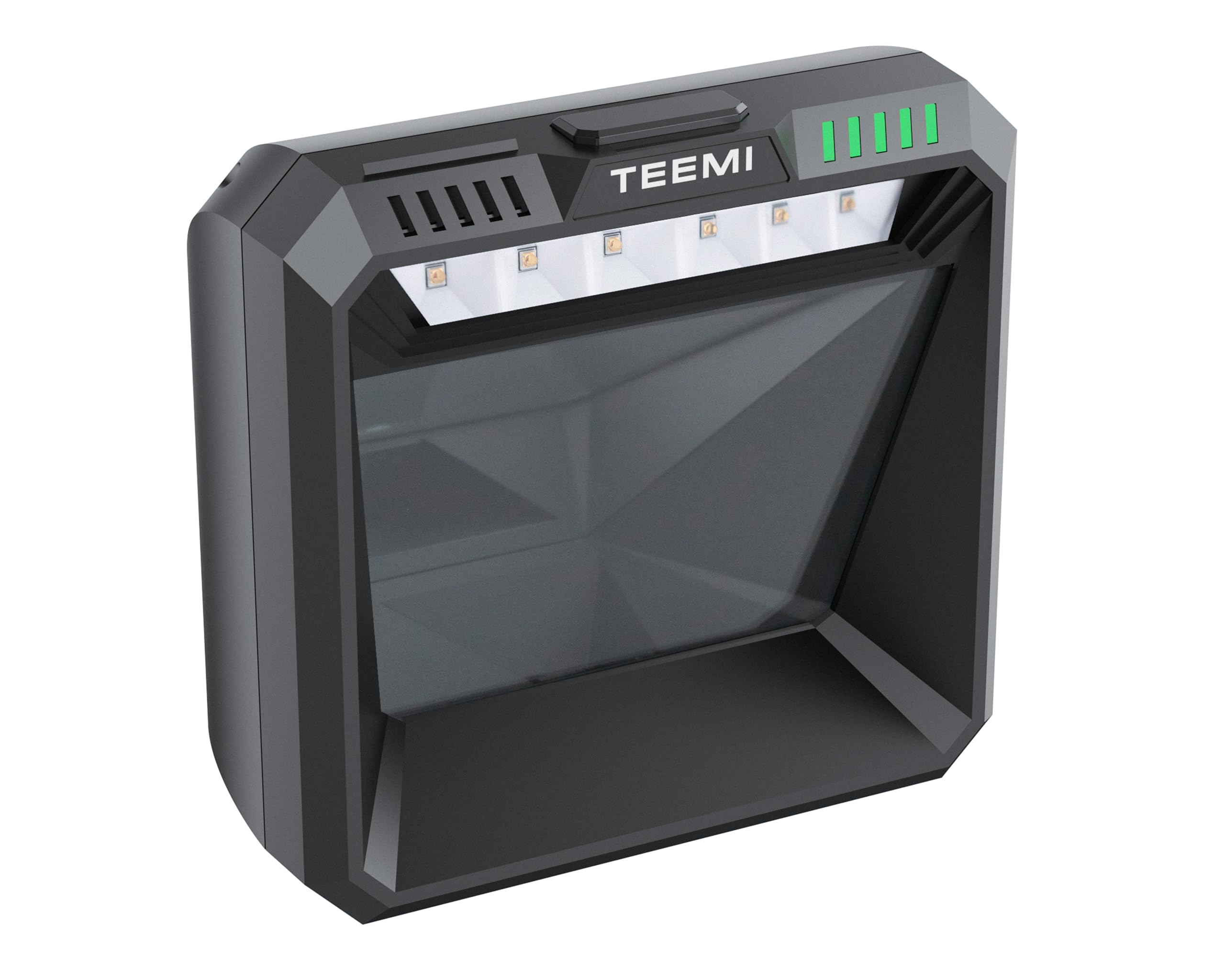 TEEMI 2D QR Handsfree Barcode Scanner One Megapixel High Resolution Sensor with Global Shutter, USB Wired Virtual COM Port Omni-Directional QR Area