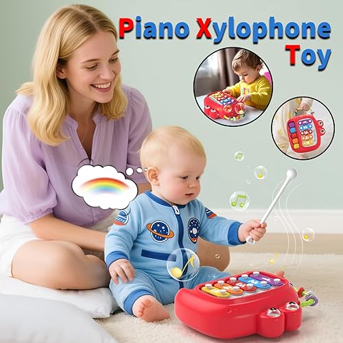 Miniatura 13 de Juguetes 4 en 1 para bebés de 6 a 12 meses, sensoriales y apilables para niños de 1 año en adelante, juguetes de cubo ocupado para bebés de 12 a 18