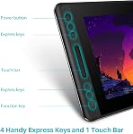 HUION Tablette de dessin graphique avec écran Kamvas Pro 12 Stylus sans batterie à affichage de stylo entièrement stratifié 8192 Pression du stylo, Compatible avec Chromebook, Windows, Mac et Linux