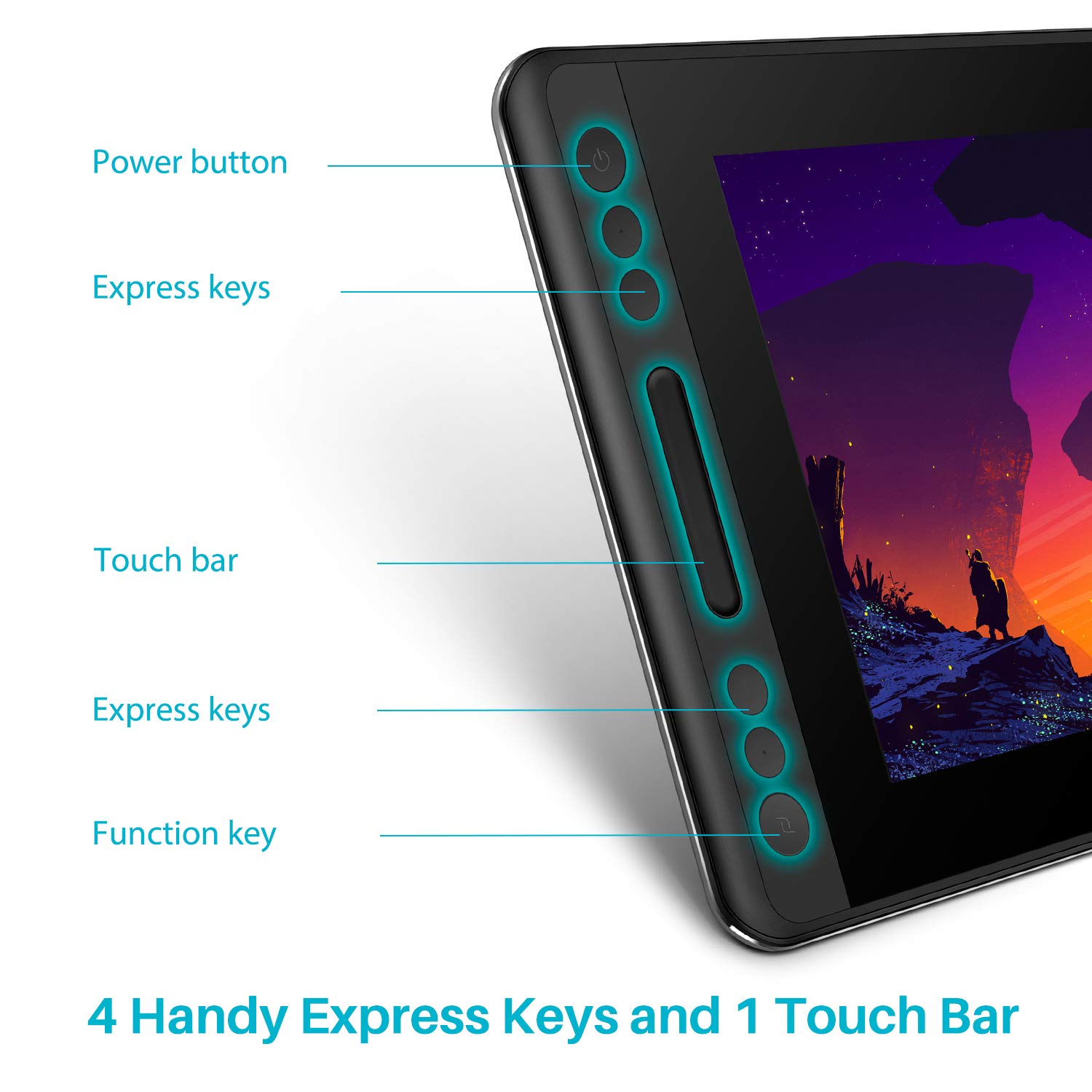 HUION Kamvas Pro 12 Drawing Tablet with Battery-Free Stylus