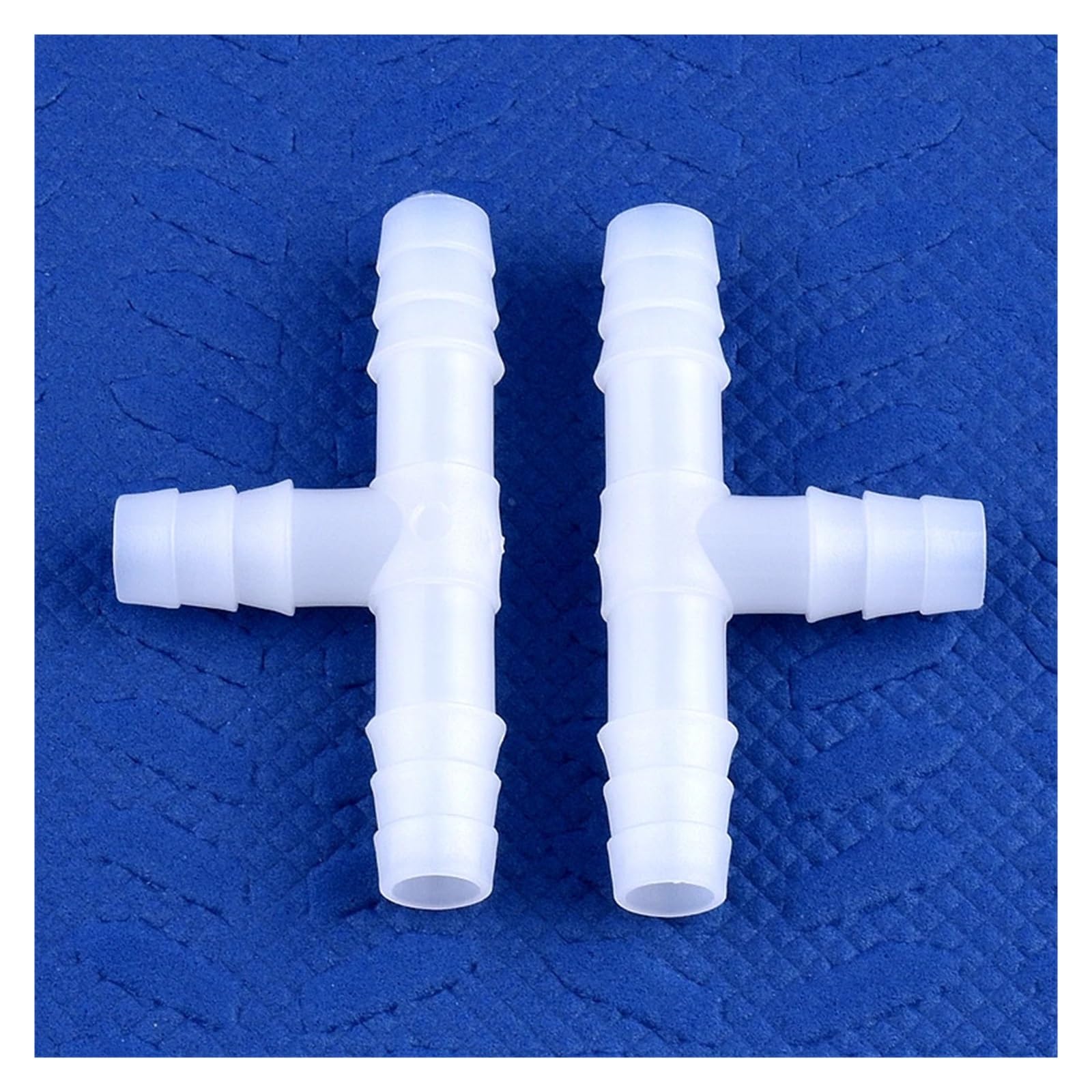 5 ~ 200 sztuk 4 ~ 13 mm biały PE TEE Złączka ACQUIRIO Adapter pompy powietrza zdjęcie Pagoda Złącza do nawadniania ogrodowego złącza węża wodnego (9 mm, 200 sztuk)