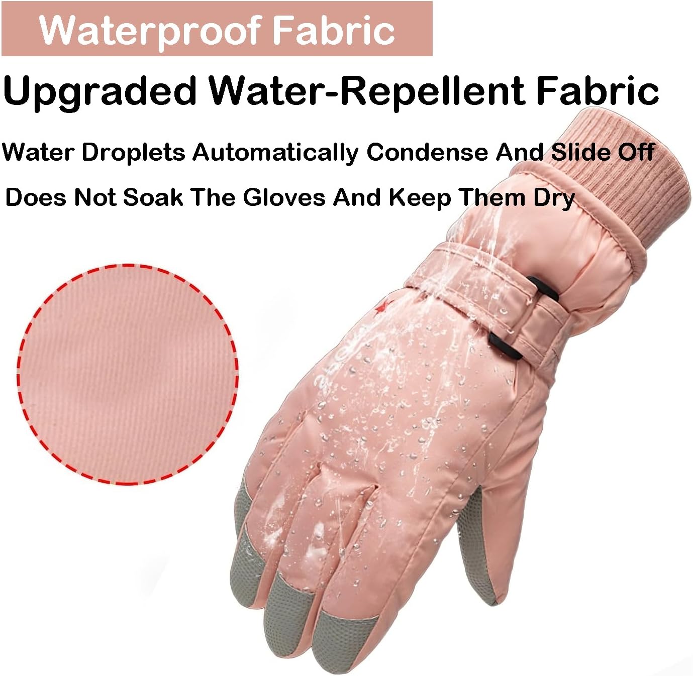 Kids Winter Snow Ski Gloves - Boys Girls Warm Breathable Waterproof Gloves for Outdoor Sports 5-10Y