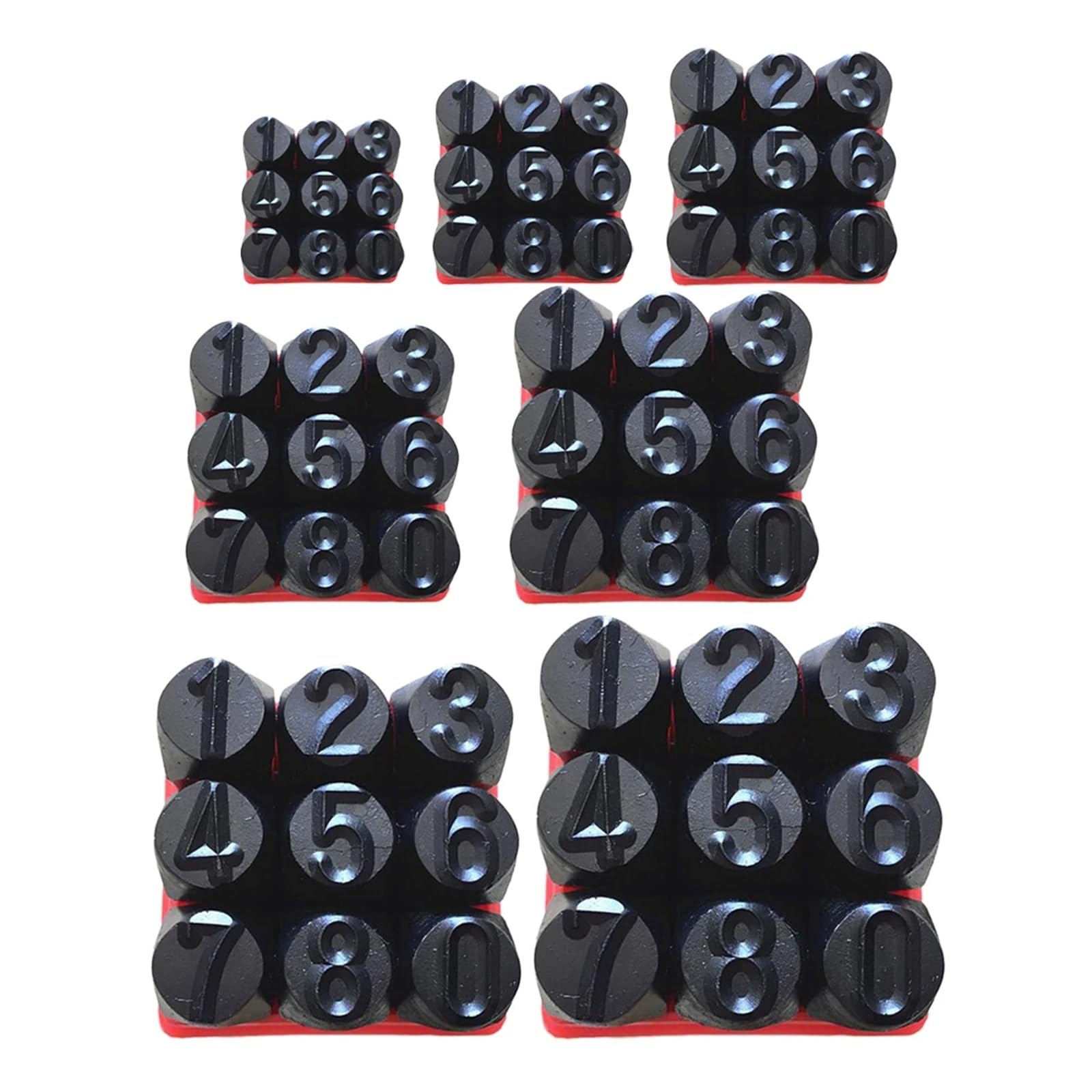 Stahlbuchstabenform, Buchstaben- und Zahlenstempel aus Stahl, AZ 0–9, mehrere Größen, for Basteln(Number 10mm)