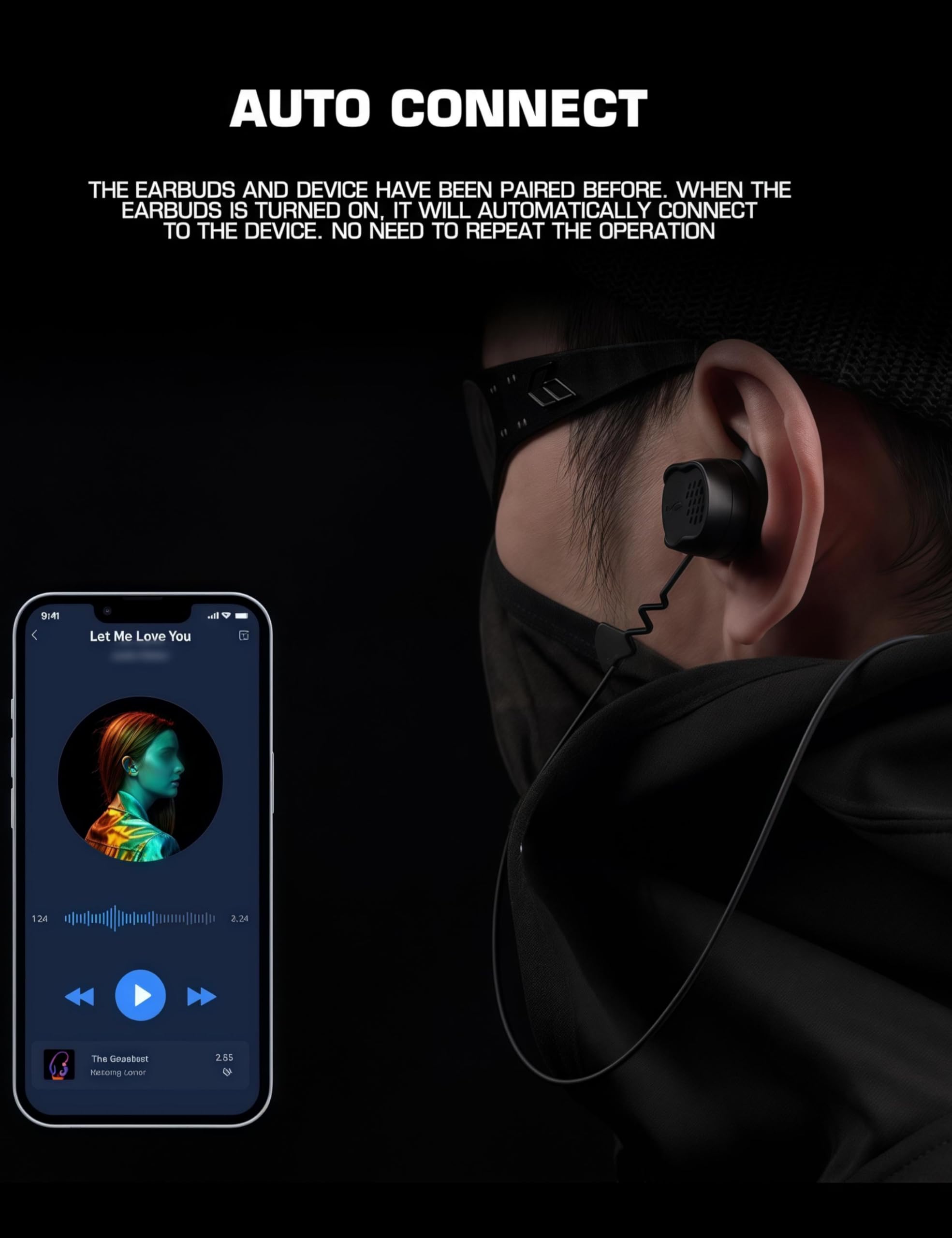 ACEXIER Auricolari tattici Bluetooth 5.3 con cancellazione del rumore, pickup elettronico, auricolari in-ear, protezione dell'udito per caccia e tiro, auricolari tattici