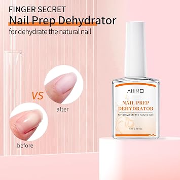 Nail Dehydrator Professional Acid Free Natural Prep Dehydrate Acrylic Supplies Nail Prep Dehydrator For Acrylic And Gel Polish (18ml/0.63fl.oz)