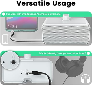 ANSTEN Wired Speakers for TV No Delay, Clear Voice TV Speakers Wired with 5M Long Cord, Personal Speaker with Headphone Jack, Easy Operation, TV Speakers for Hard of Hearing and Seniors