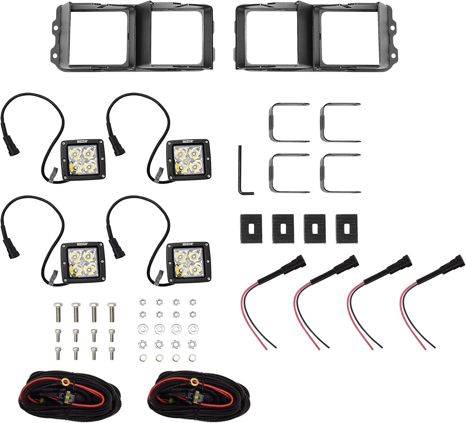 Westin 58-9915 Outlaw/Pro-Mod Bumper Light Kit Square LED Light