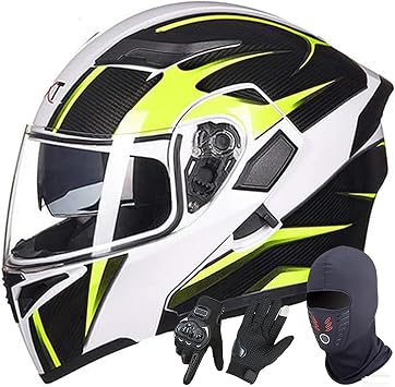 Motorbike Full Face Helmets, Adults Men Women ECE 22.06 Approved Motorcycle Helmet Cool Rider Equipment, Lightweight Street Racing Touring Bike Rider Crash Helmets A8,M/5557cm