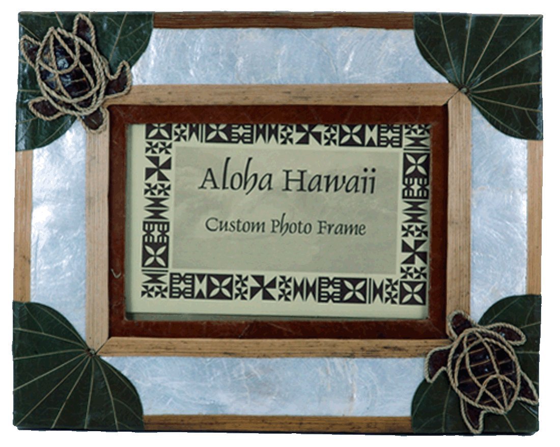 Alii of Hawaii Honu & Capiz Shell Picture Frame (3"X5")