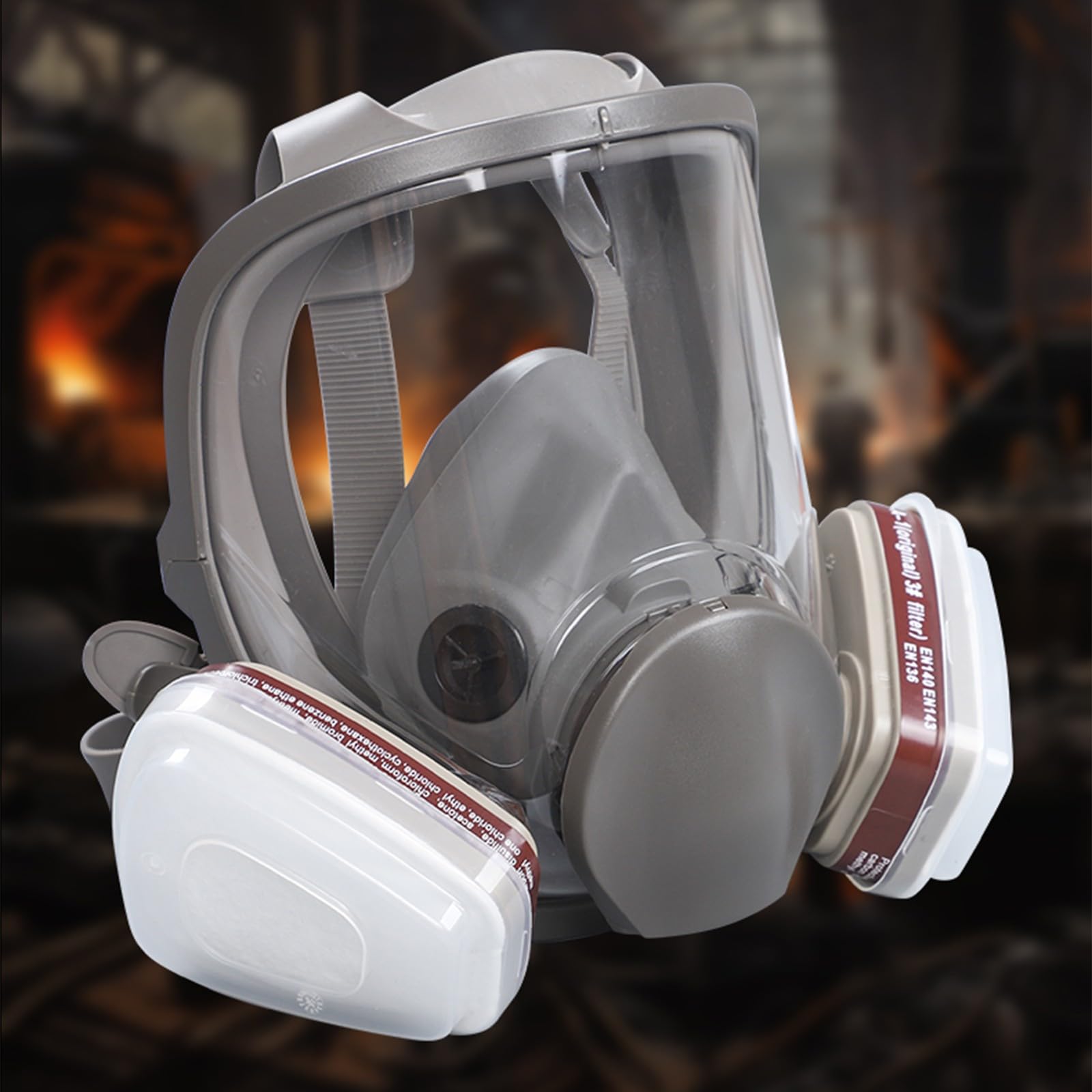 Masque respiratoire de sécurité adapté vapeurs organiques, produits chimiques, ponçage, soudage, travail du bois, à la peinture et environnements poussiéreux
