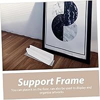 Vista 4 de Zerodeko Soporte con base de espejo de cuerpo completo, soporte de madera para obras de arte, soporte de espejo de pie de longitud completa, soporte