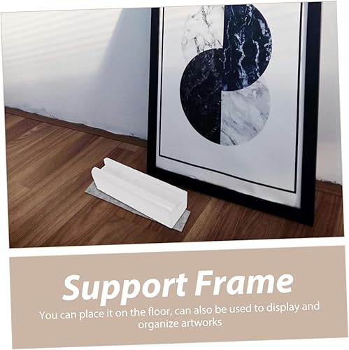 Miniatura 4 de Zerodeko Soporte con base de espejo de cuerpo completo, soporte de madera para obras de arte, soporte de espejo de pie de longitud completa, soporte