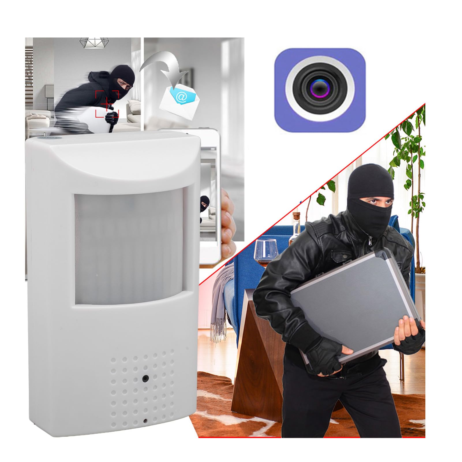 Kamera bezpieczeństwa WiFi, kamera 1080p Ultra HD 5MP kamera monitorująca na podczerwień kamera bezpieczeństwa wifi do salonu biura