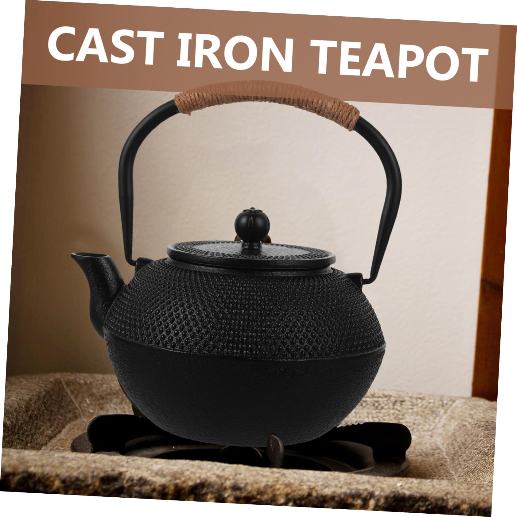 PRETYZOOM Tetera De Hierro Japonesa De Tetera Para Estufa Tapa Para Preparar Té La Cocina