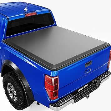 PZ Soft Roll Up Truck Bed Tonneau Cover Compatible with 1983-2011 Ford Ranger Styleside/Fleetside 6 FT 71.8-72.7", Inner Width 54.25"
