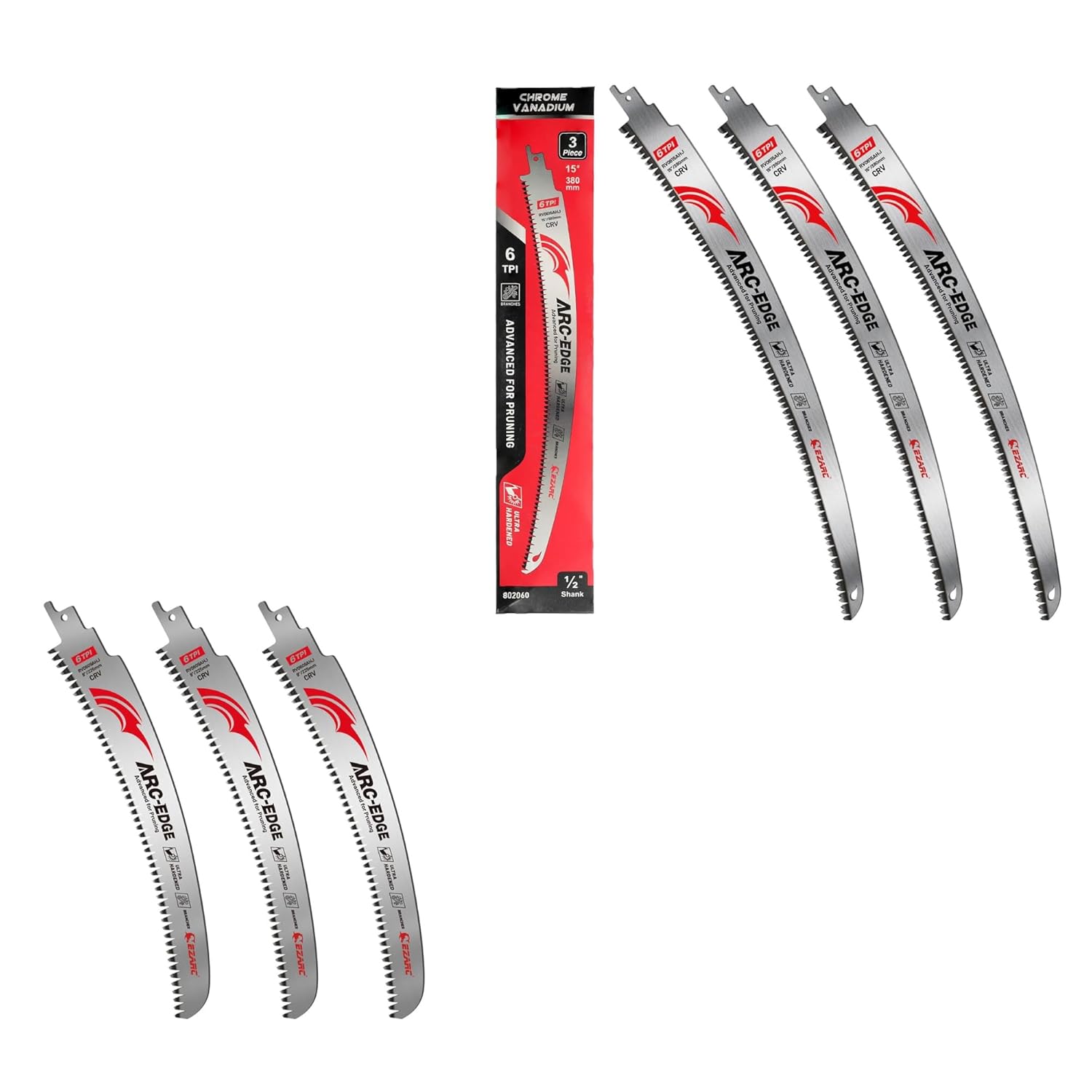 EZARC Japanese Teeth Reciprocating Saw Blade 15 Inch&9 Inch