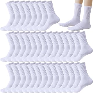 10/20 Pairs Crew Athletic Socks for Women Moisture Wicking Cushion Crew Socks for Sport Running Traveling