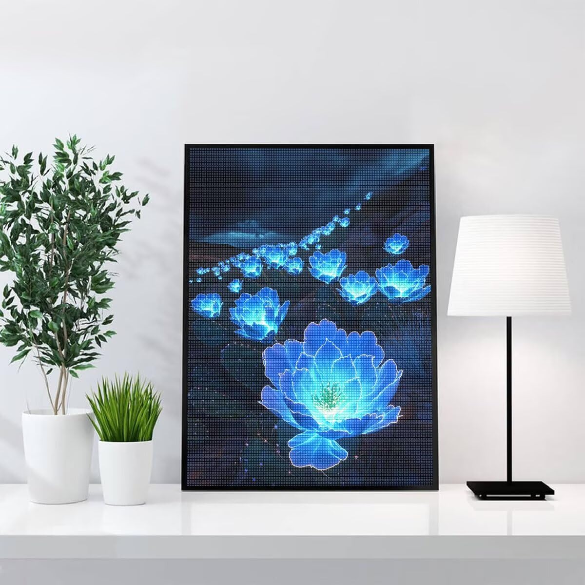 Diamond Painting Kit Completo, Diamond Painting Pianta, 5D Quadrato Pittura Diamante Kit Manualidades Adultos DIY Diamantini Crystal Art Disegni Ricamo Punto Croce Artigianale, 60x90cm Fiori j0-978