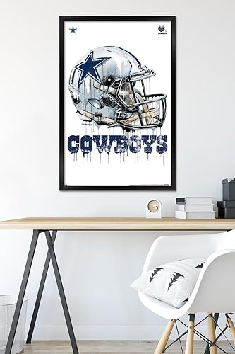 Miniatura 26 de Trends International NFL Dallas Cowboys - Póster de pared con casco de goteo 20, 22.375 x 34 pulgadas, versión premium sin marco