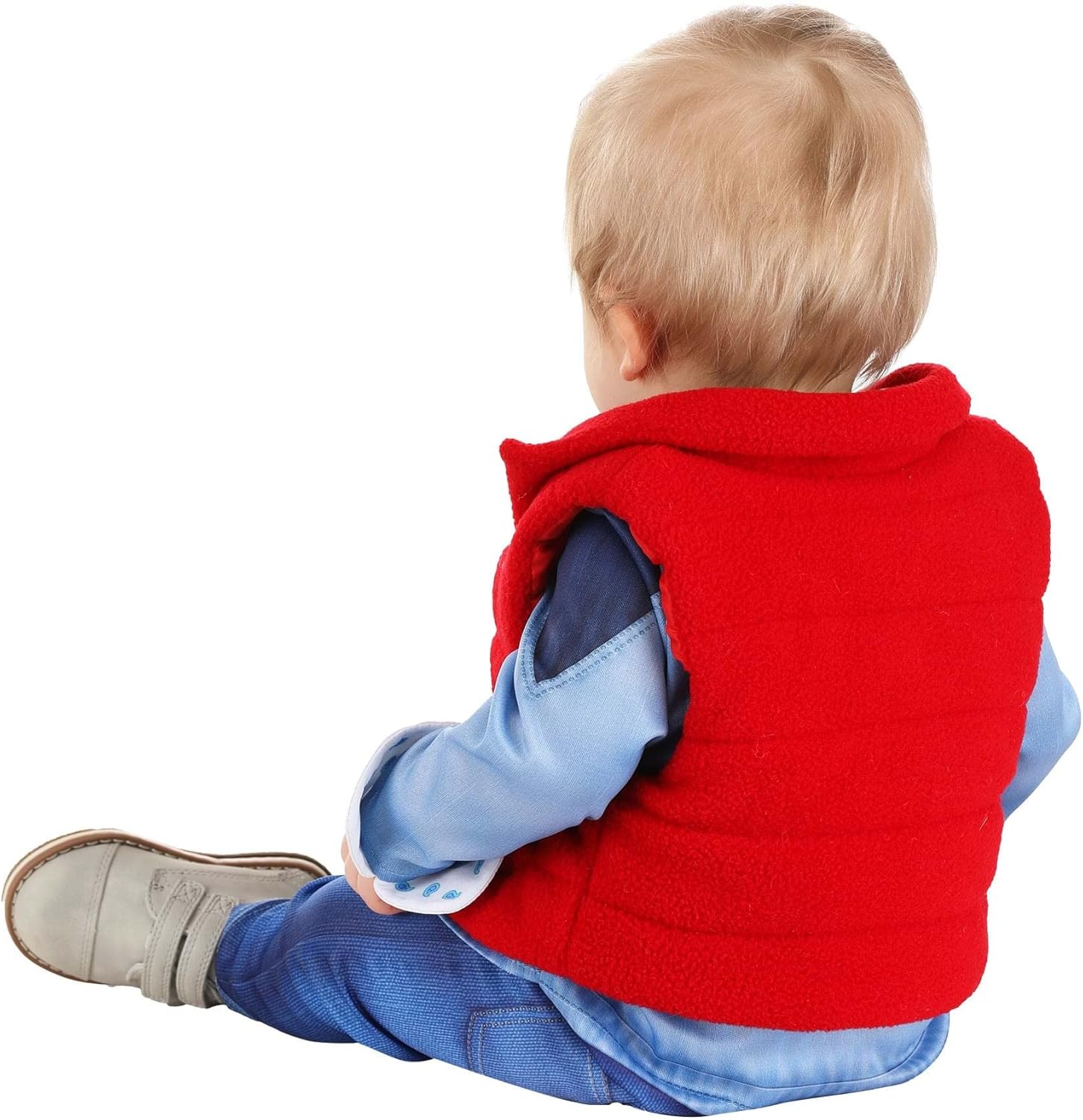Infant Back to the Future Marty McFly Costume, Baby Marty McFly Jumpsuit With Attached Jacket Panels And Vest - Image 3