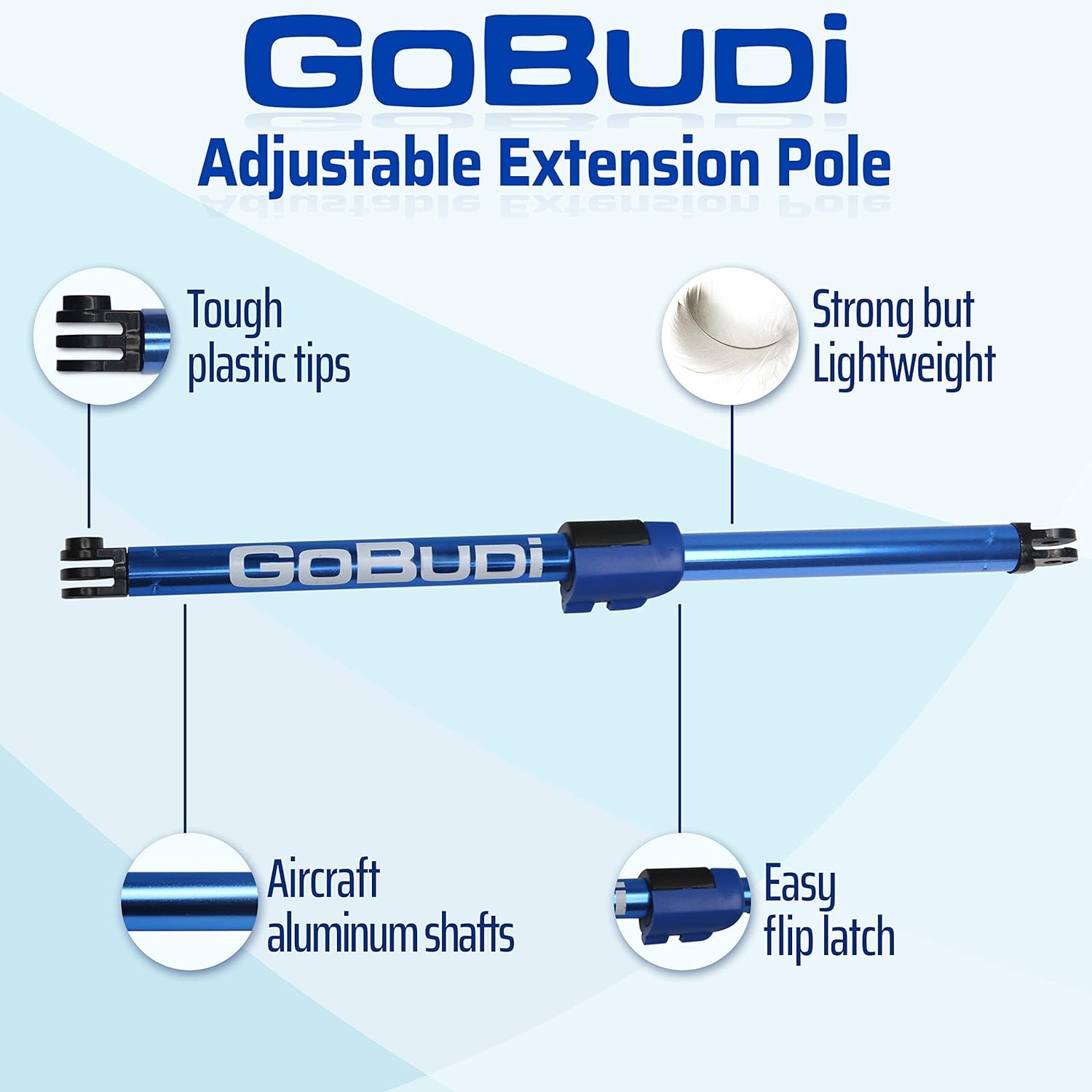 Extension Pole Set and Adjustable Pole Bundle Compatible with Action Cameras