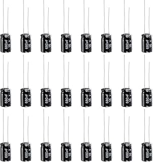 PATIKIL 16V 680uF Electrolytic Capacitors, 100Pcs 8x12mm Aluminum High Frequency Electrolytic Capacitors for TV, LCD Monitor, Refrigerator, Circuit Boards, Black