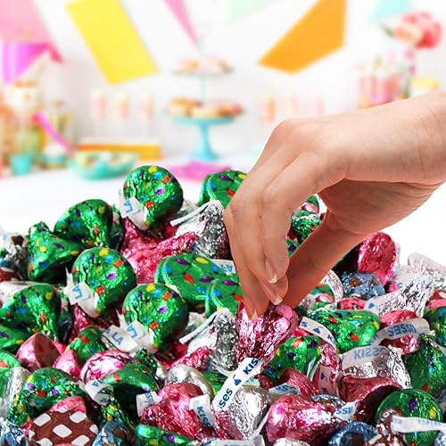 Miniatura 2 de Hershey's Kisses - Caramelos de mezcla de chocolate a granel para delicias deliciosas, 5 libras de deliciosos besos de Pascua Hershey a granel