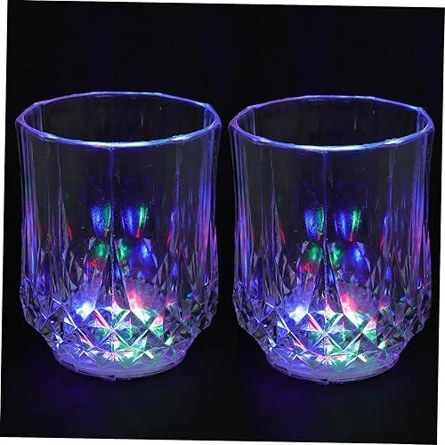 NOLITOY Copa de piña brillante, copa de vino tinto, cristalería de cóctel, copa de vino iluminada, fiesta iluminada, taza de bebida, decoraciones de