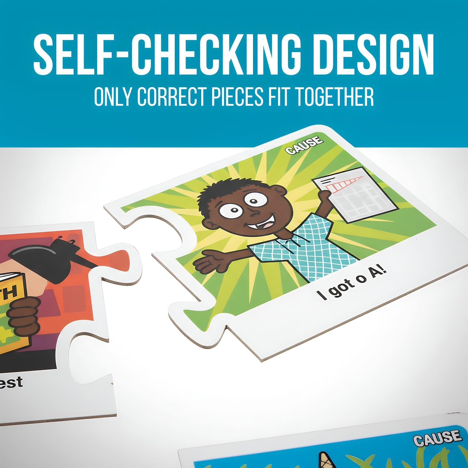 Cause and Effect Matching Game - 50 Pieces - Educational and Learning Activities for Kids