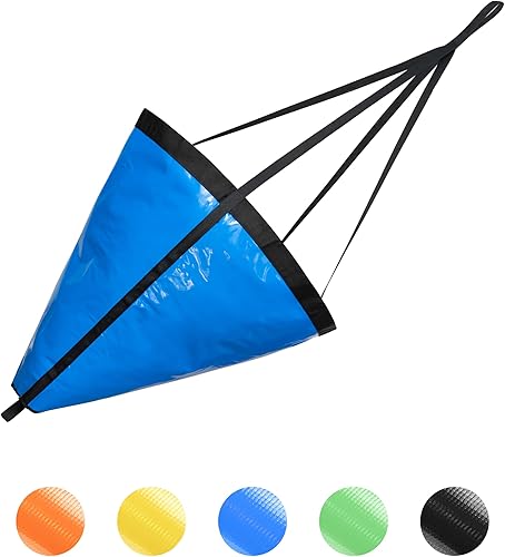 Miniatura 13 de BLUEWING Sea Anchor - Calcetines de pesca para barco de pesca 840D, nailon 32, 42, 53, 62, 72, 84 pulgadas, paracaídas, anclaje de deriva para barco