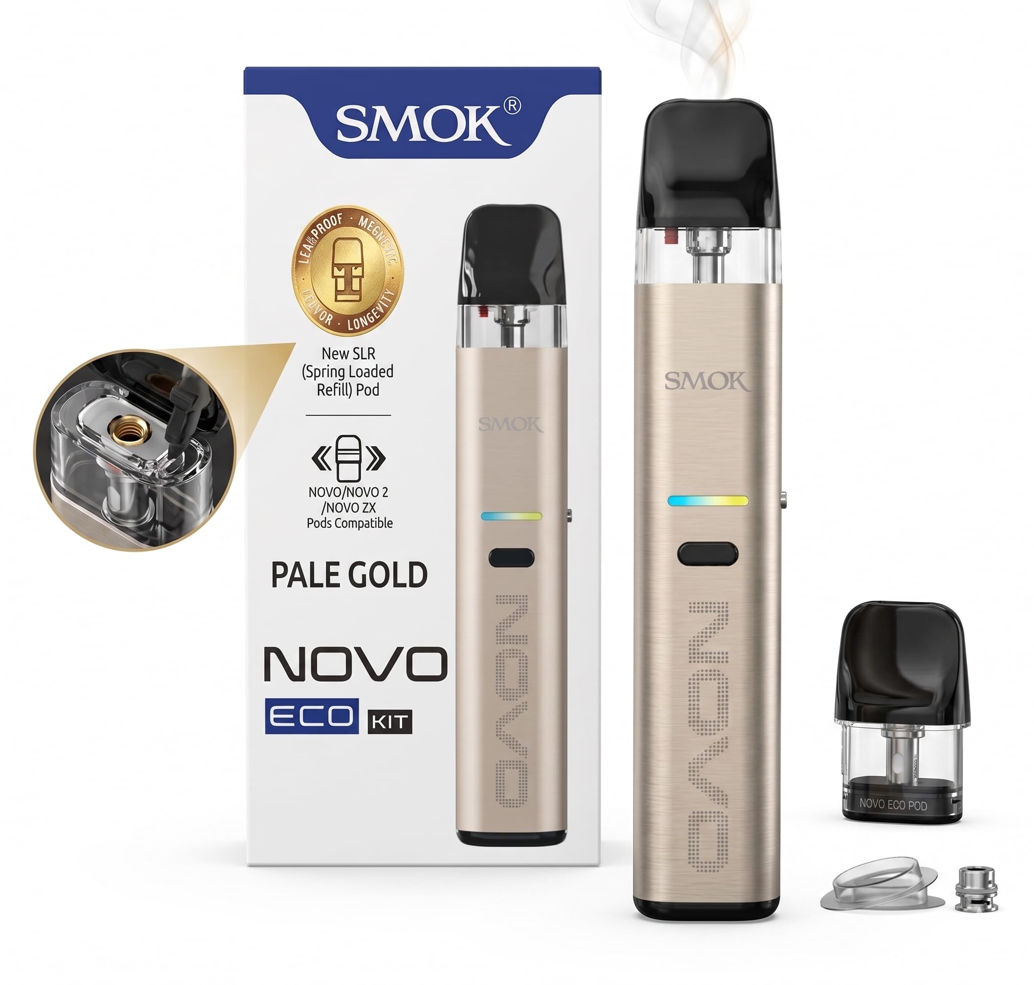 SMOK NOVO ECO Refillable Pod Vape Kit [Pale Gold]