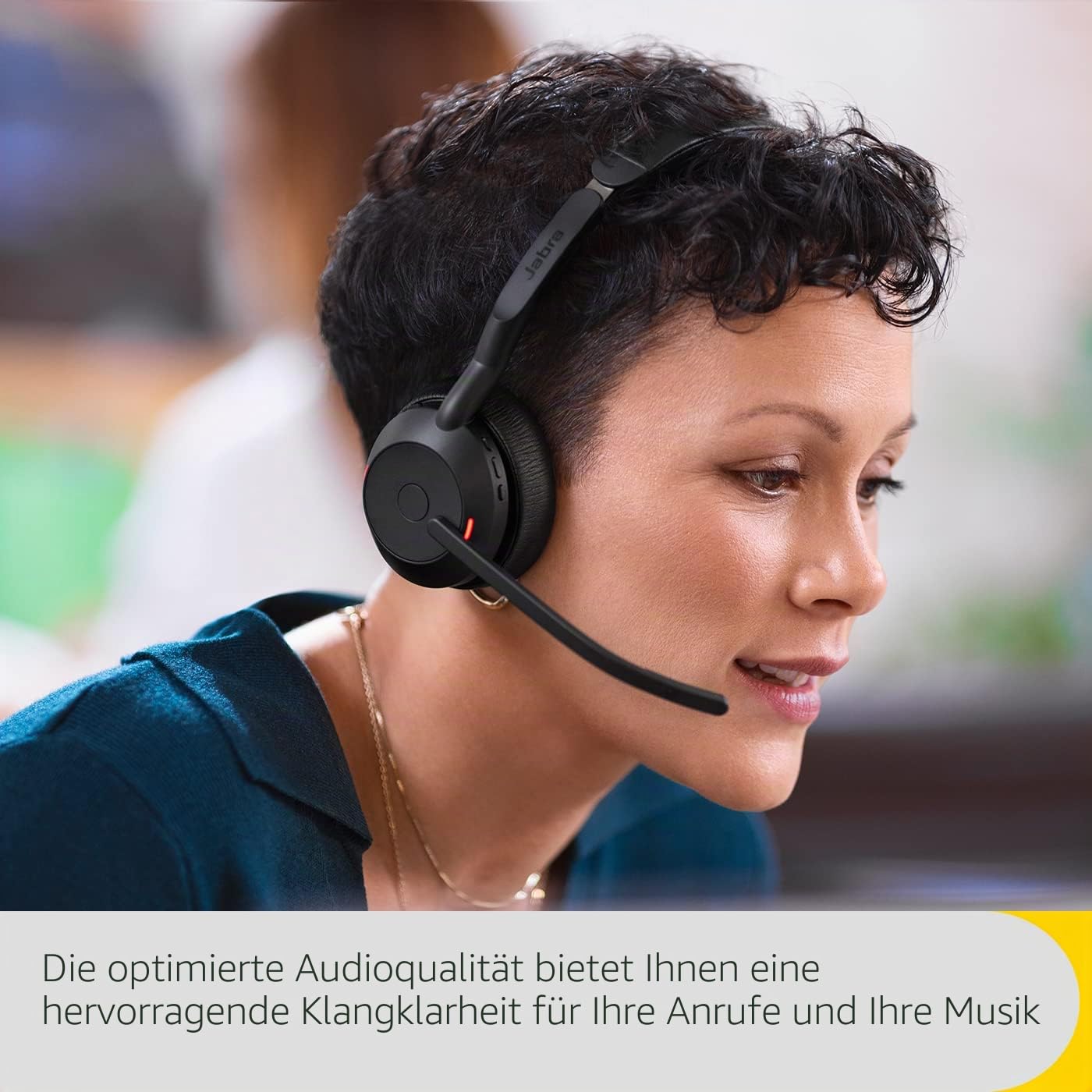 Jabra Evolve2 55 – kabelloses Stereo-Headset mit Ladestation Air Comfort, ANC und Geräuschunterdrückung, MS Teams Zertifiziert, kompatibel mit Anderen Plattformen – Schwarz (Generalüberholt)