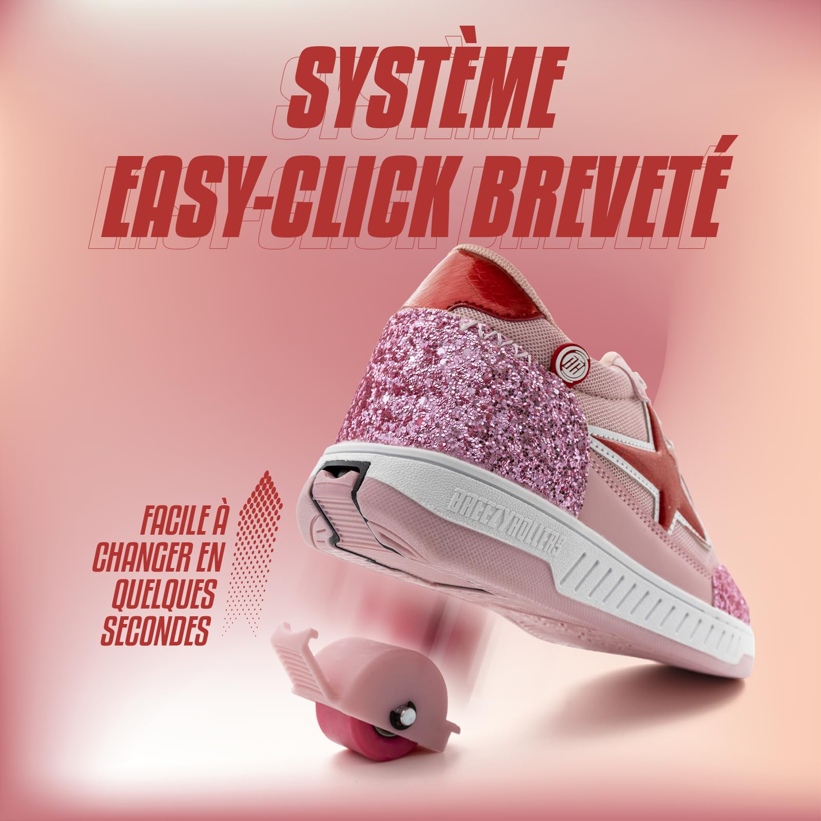 Breezy Rollers Chaussures à roulettes pour Enfants I Rollers-Sneakers I De Chaussures de Rue pour Filles et Garçons à Rollers en Quelques Secondes I Baskets à roulettes