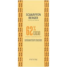 Scharffen Berger Chocolate Bar - Dark Chocolate - 62 Percent Cacao - Semisweet - Fine Artisan - 3 oz Bars - Pack of 12