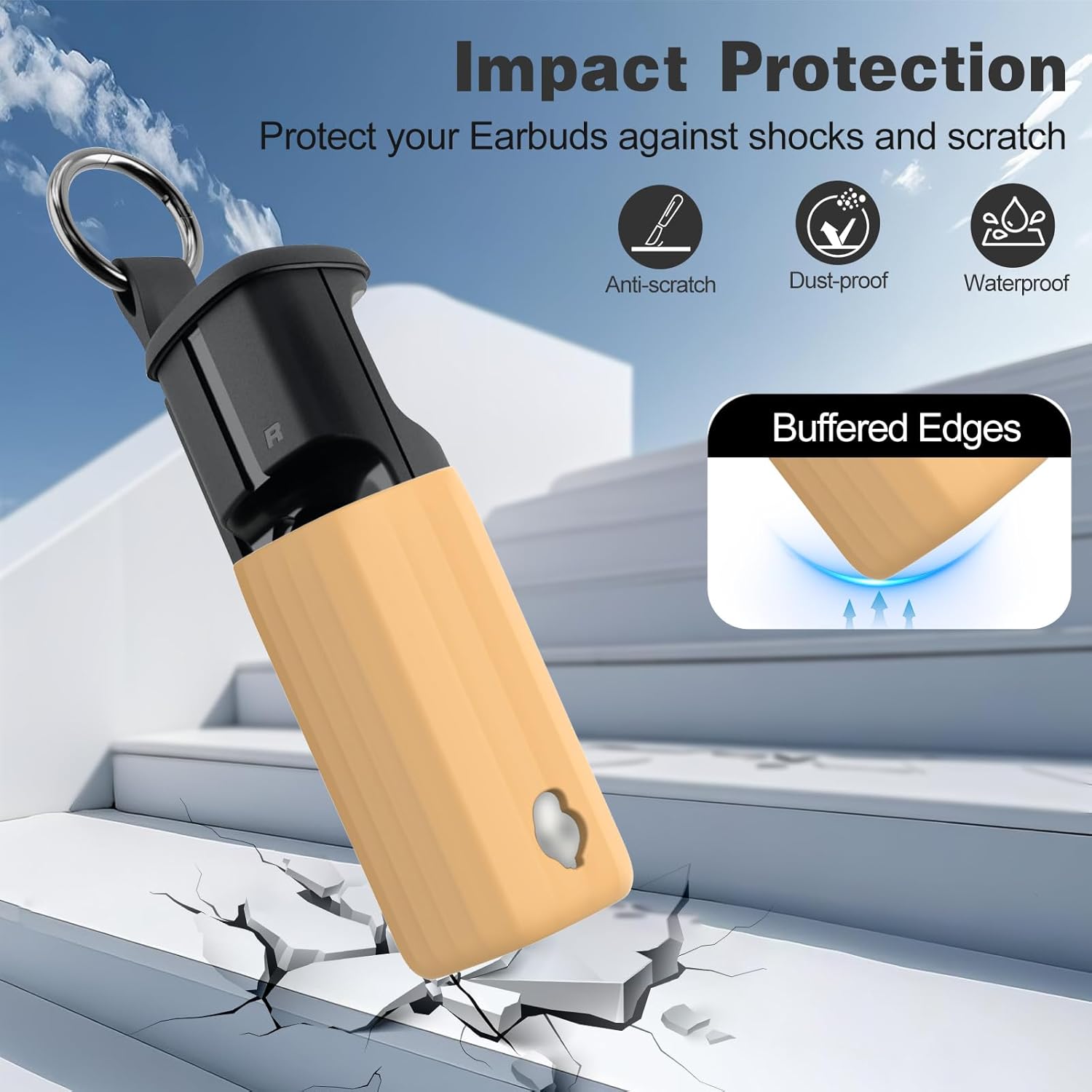 for Skullcandy Method 360 ANC Case Cover, Soft Silicone Protective Earbuds Case, Only Compatible with Skullcandy Method 360 ANC with Cleaner Kit Accessories Set(Brown) - Image 5