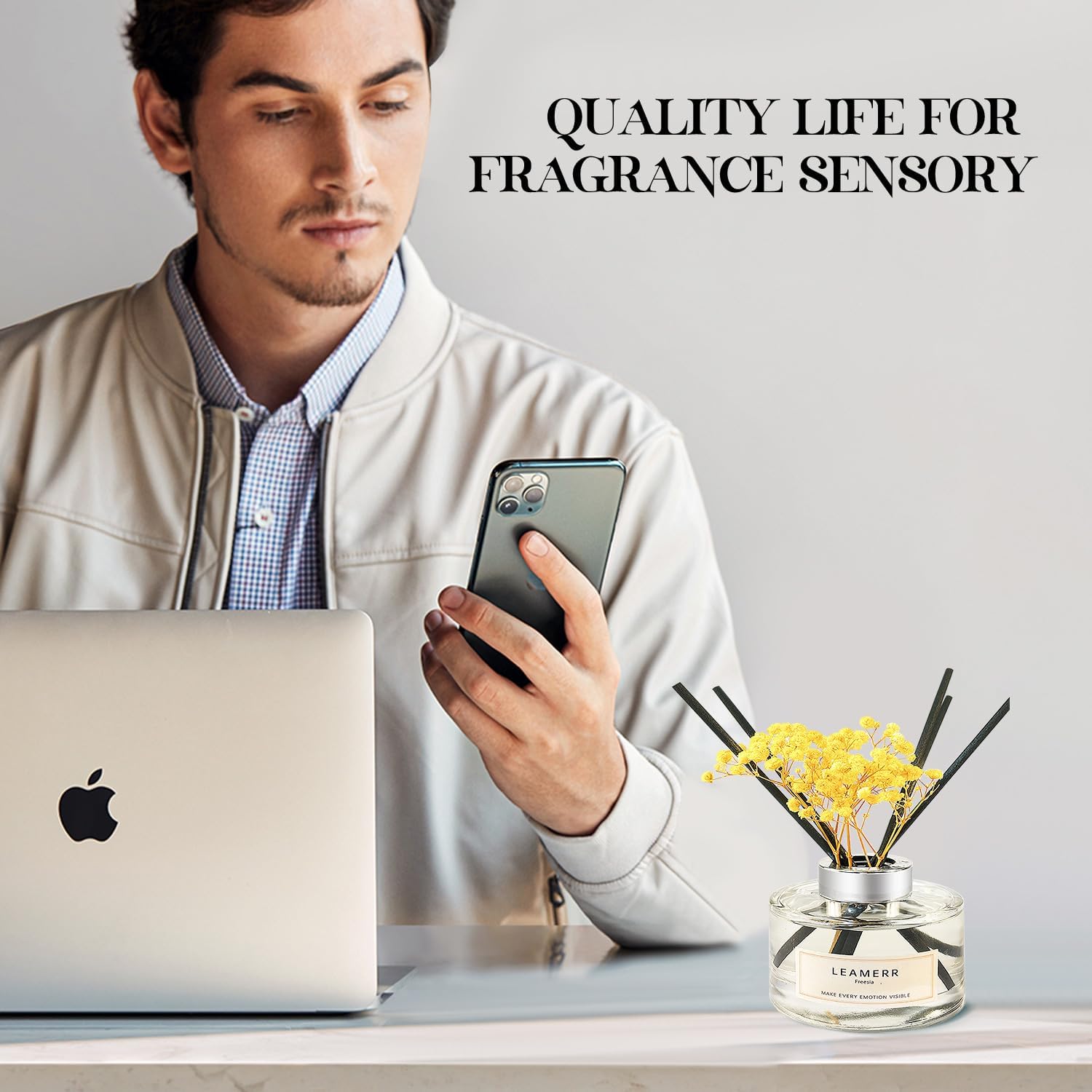 Reed Diffuser Sets Home Fragrance Essential Oil Diffuser Royal Rose Scent- 7 oz (210 ml) Fragrance Oil Diffuser for Bedroom Bathroom Home Décor Includes Reed Diffuser Sticks Scented Oils - Image 6