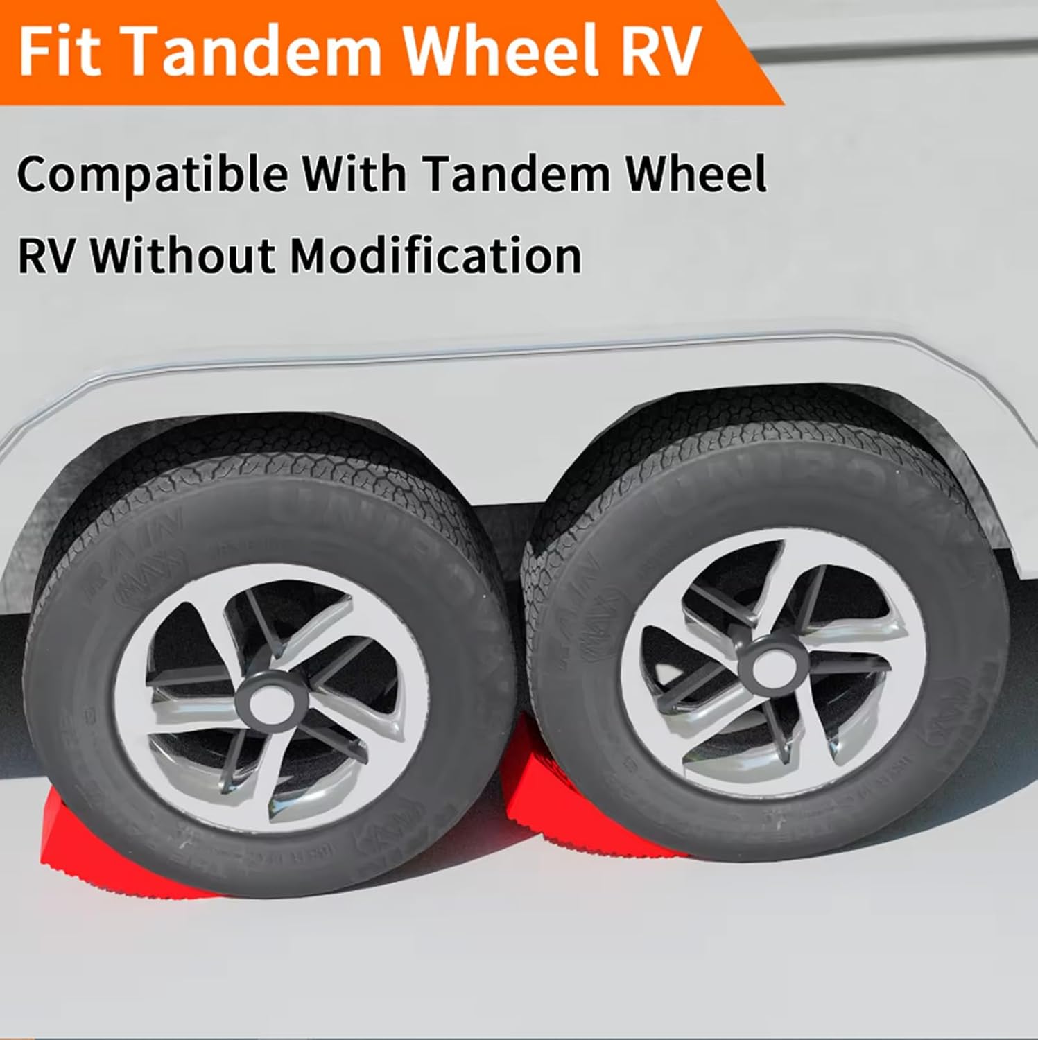 AUTOXBERT 2 Pack RV Leveling Blocks Truck Wheel Chock Parking Trailer Leveler Block for Camper System Travel Curved Trailer Aid Accessories