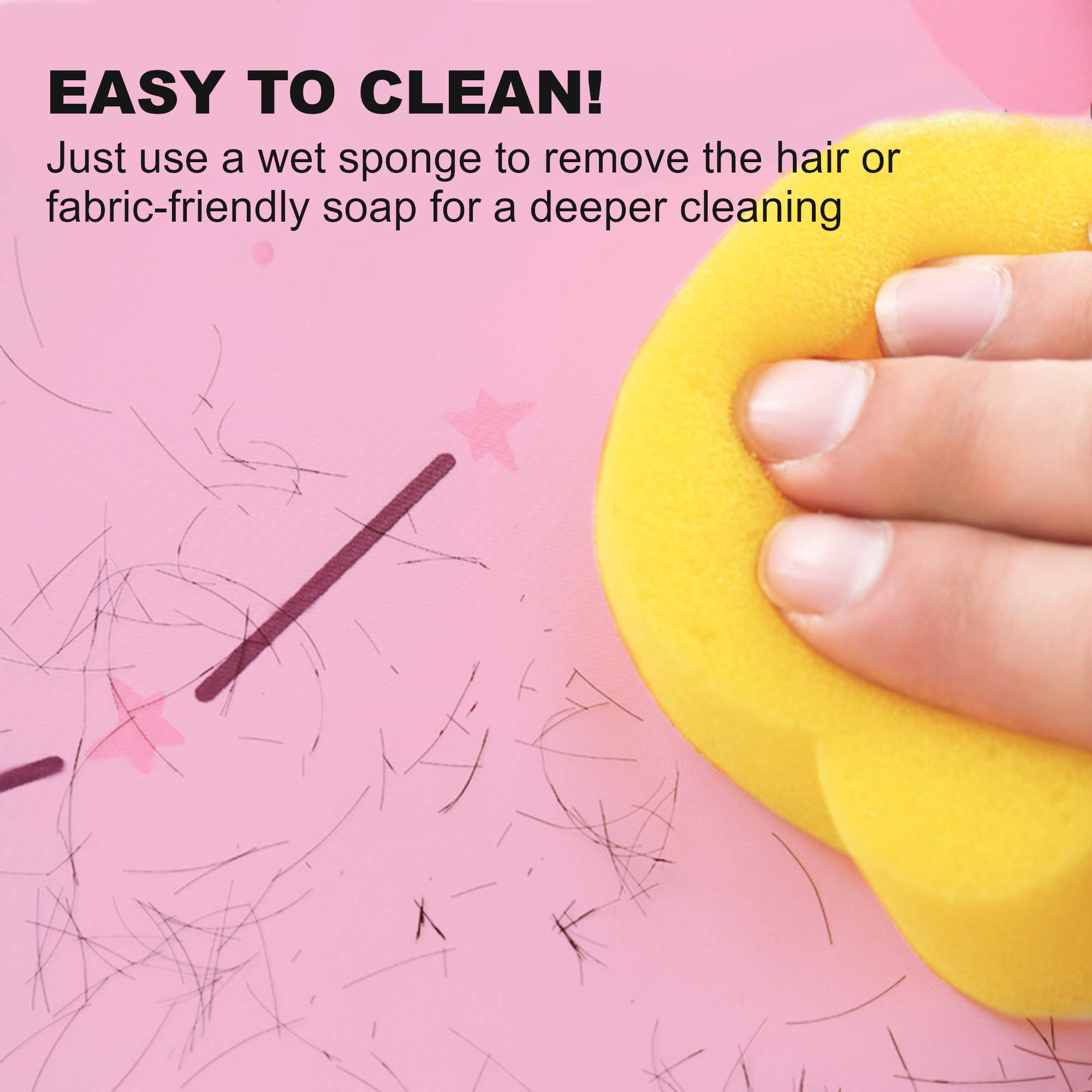 GUSTO Mantella Taglio di Capelli Bambini Parrucchiere Grembiule Mantellina Finestra Trasparente Kids Hairdresser Cape Stampa Bambini e Adulti - 5