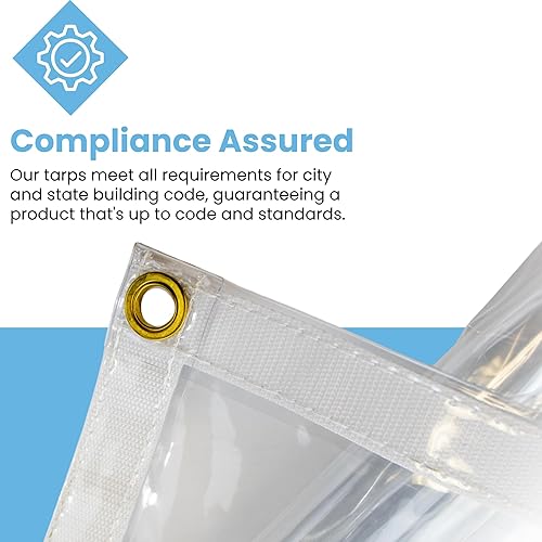 Miniatura 7 de Lona de vinilo de PVC transparente para patio, retardante de fuego (elegir tamaño)