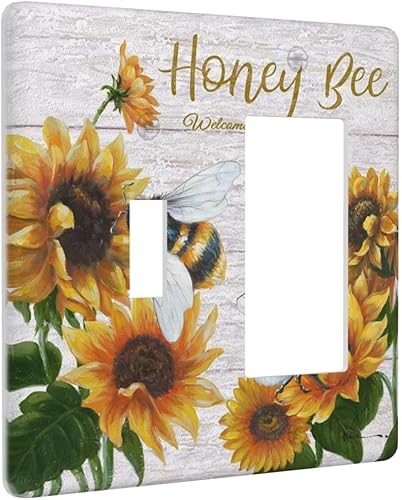 Miniatura 210 de Placa de pared de tortugas marinas, hierba oceánica, medusas, peces y algas marinas, placa de pared de doble palanca, cubierta de interruptor de luz