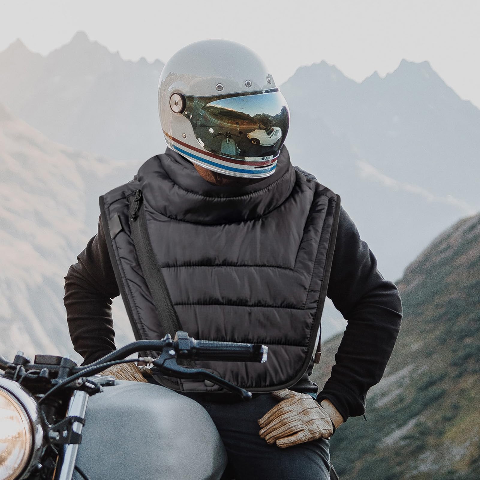 Scaldacollo per motociclismo | Inverno impermeabile cotone moto petto protezione antivento | Foulard per amanti del ciclismo a prova di freddo