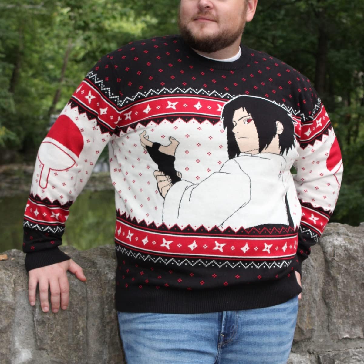 Ripple Junction Naruto Shippuden Christmas Holiday Anime Adult Crew Neck Sweater