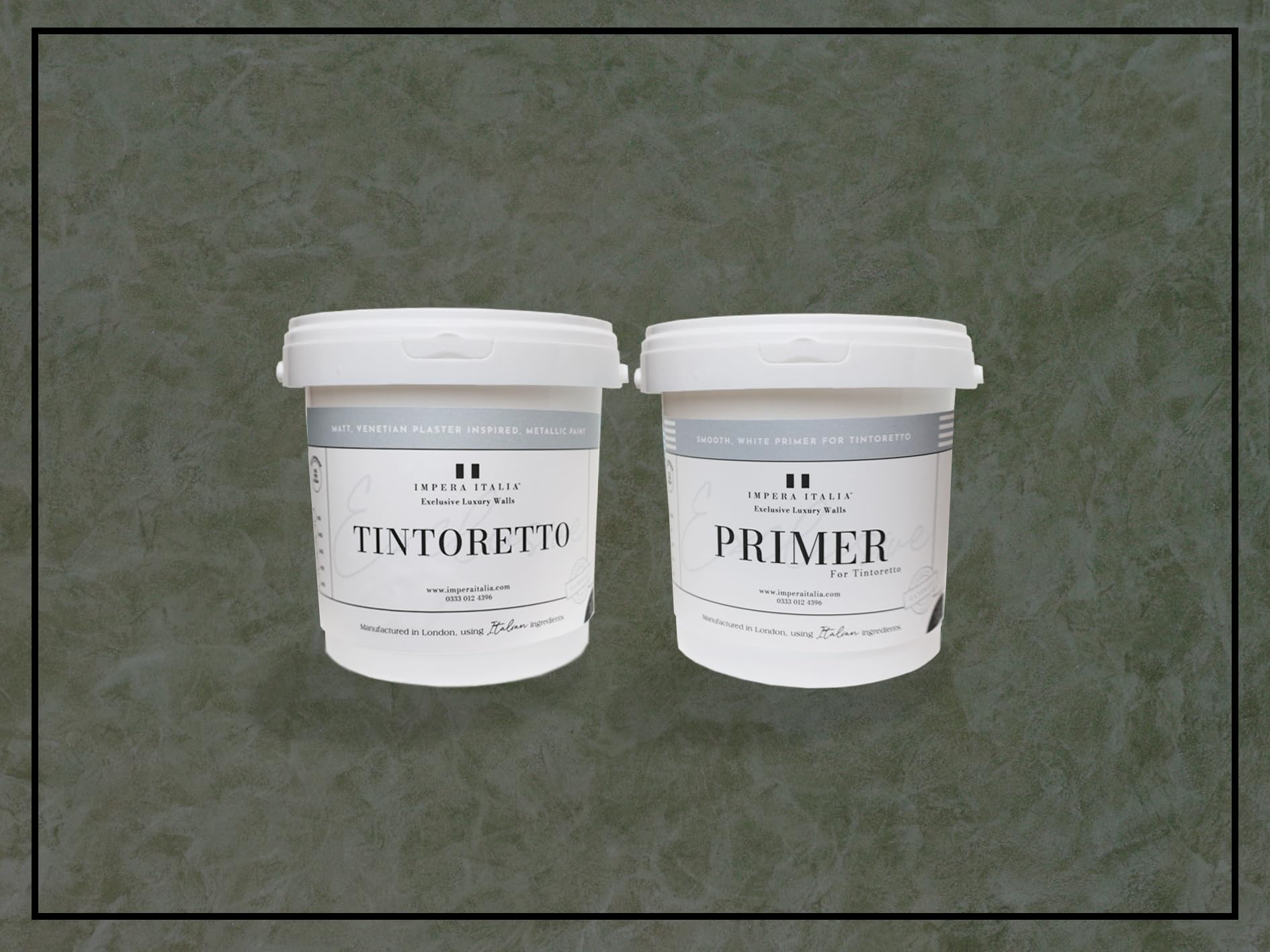 Impera Italia Bormida Tintoretto - Matt, Venetian Plaster Effect, Wall Paint Bundle. Includes 2Kg Of Paint And 1L Of Primer - Covers 6-8Sqm - In Colour