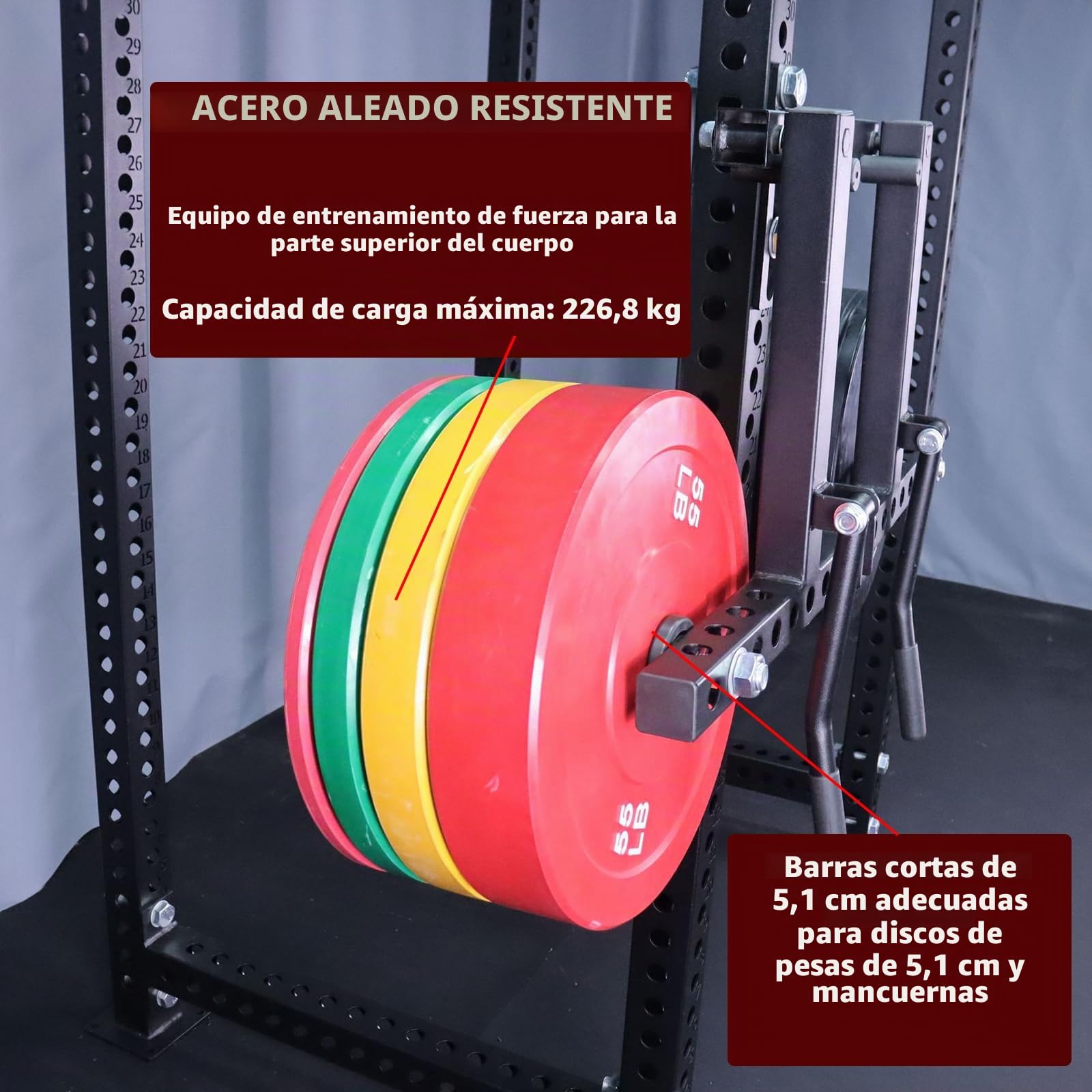 Accesorio para elevación Lateral Máquina de elevación Lateral de pie Máquinas de Press de Hombros Capacidad de Peso de 500 Libras